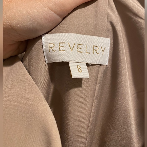 Revelry Sloane Chiffon Dress (Latte) - Picture 4 of 7